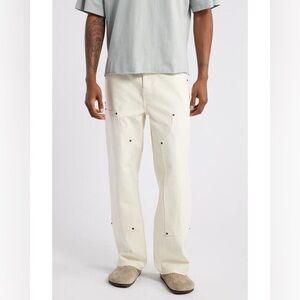 Elwood Industry Carpenter Pant Jeans White Cotton Indigo Size 32